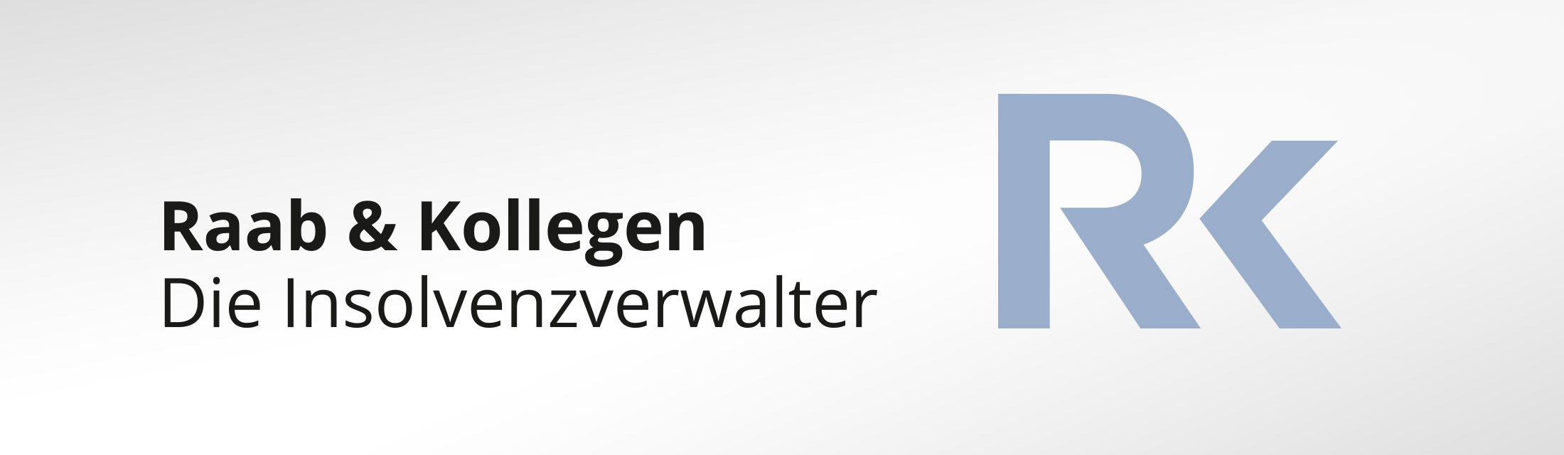 Kanzleimarketing-zB Kanzleilogo Schriftzug Insolvenzverwalter Raab und Kollegen