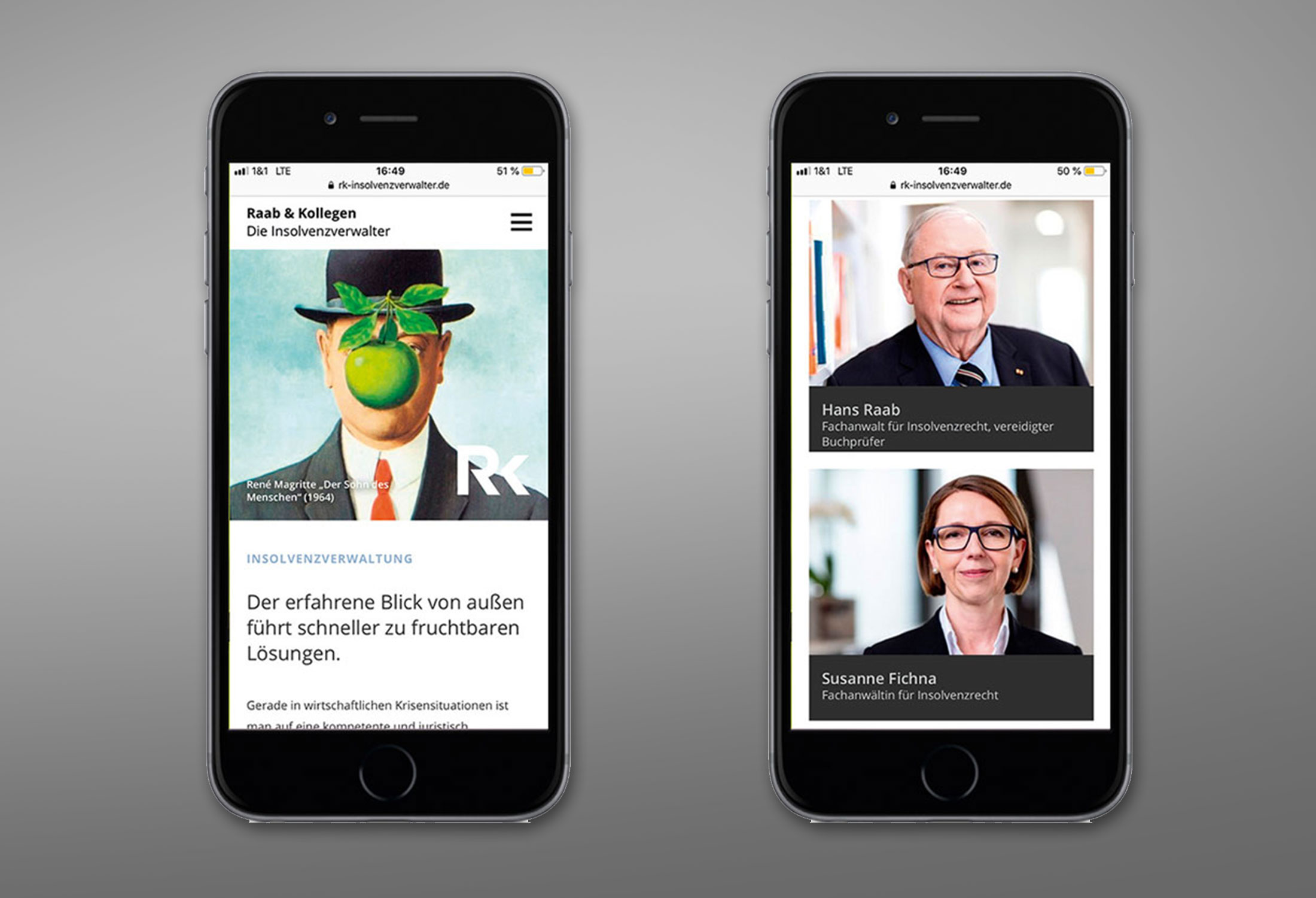 Kanzleimarketing-zB Kanzleiwebsite Insolvenzverwalter Raab und Kollegen