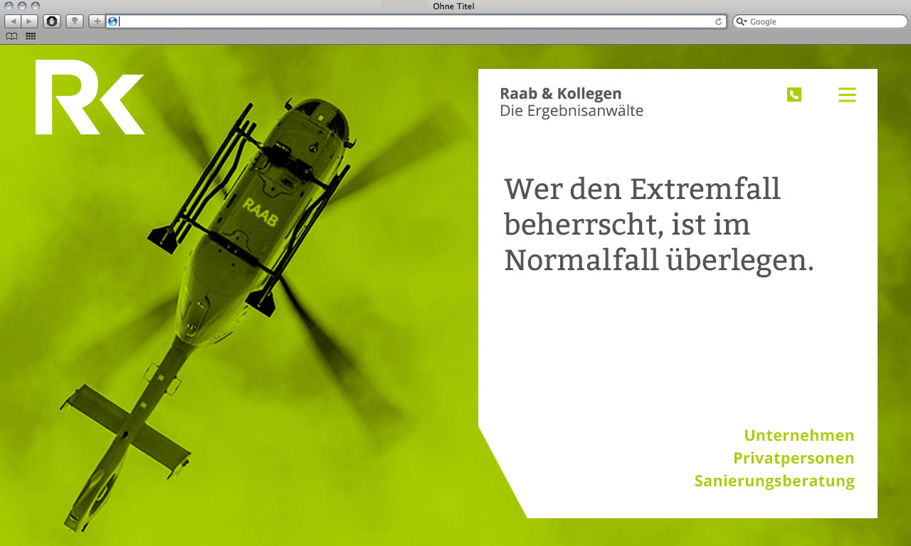 Kanzleimarketing-zB kanzleiwebsite Kampagnenmotiv Rechtsanwälte Raab und Kollegen