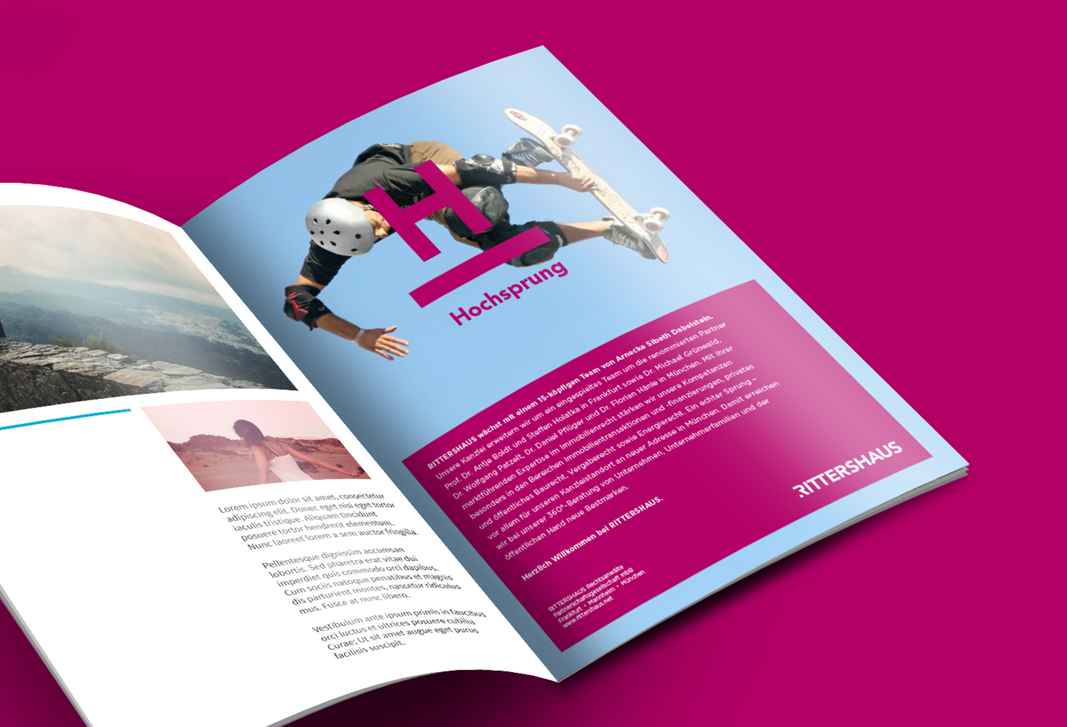 Kanzleimarketing-zB Imageanzeige Corporate Design Rittershaus rechtsanwälte Steuerberater