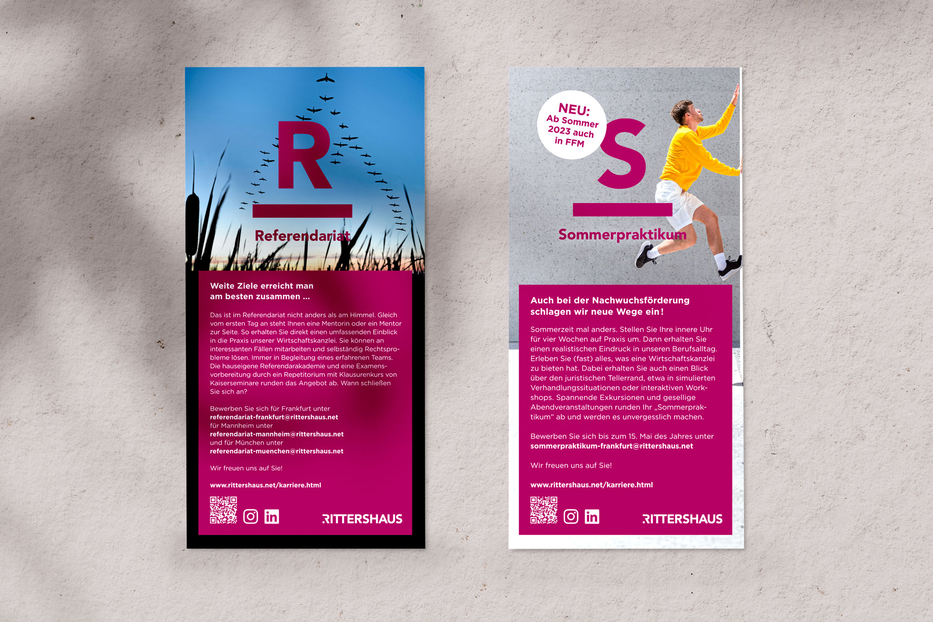 Kanzleimarketing-zB Kanzleiflyer Corporate Design Rittershaus rechtsanwälte Steuerberater
