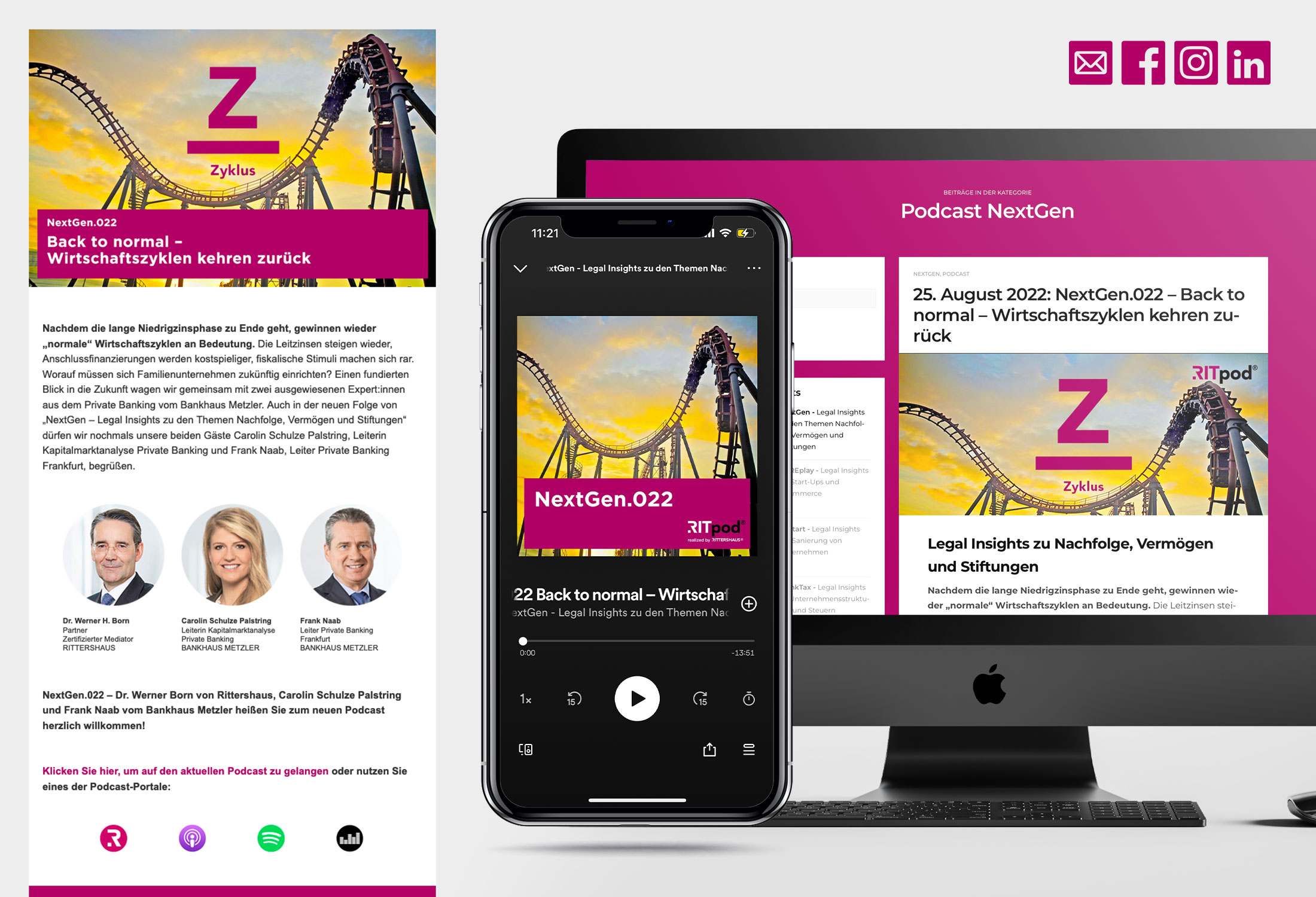 Kanzleimarketing-zB Kanzlei-Podcast Podcast-Reihe NextGen Rittershaus Rechtsanwälte Steuerberater