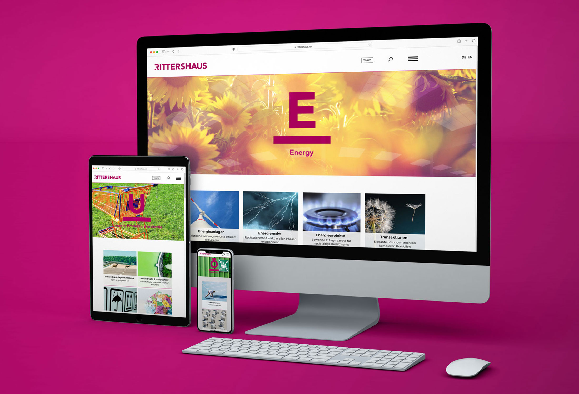 Kanzleimarketing-zB Kanzleiwebsite Corporate Design Rittershaus rechtsanwälte Steuerberater