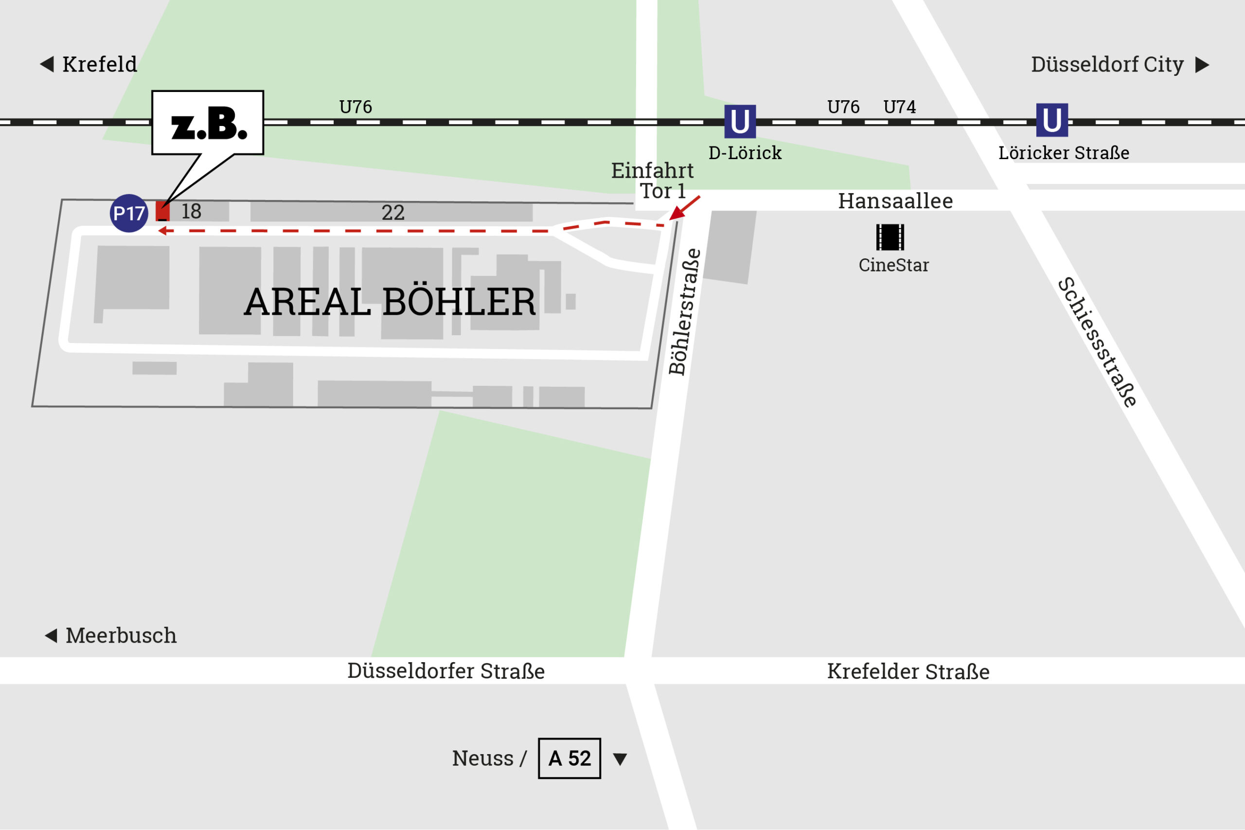 zB Werbeagentur – Lageplan – Düsseldorf